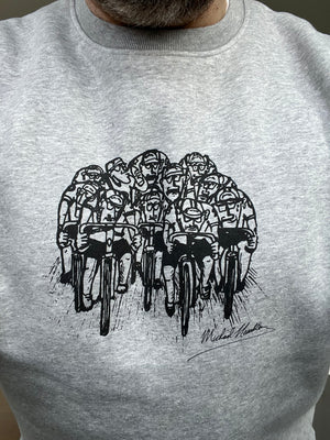 Sweater unisex - Heather Grey (Bicycle Race)