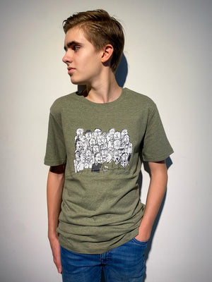 Open afbeelding in diavoorstelling T-shirt unisex - Mid Heather Khaki (Coffee Time)
