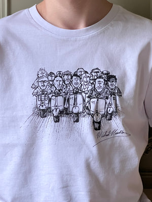 T-shirt unisex -Wit (Vespa Heren)