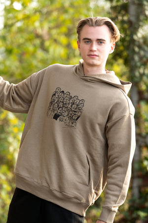 Oversized Hoodie unisex - Drift Wood (Coffee Time)