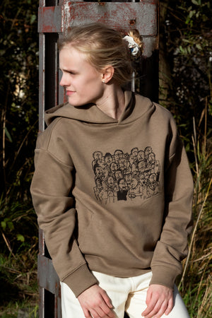 Oversized Hoodie unisex - Drift Wood (Coffee Time)