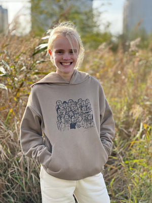 Oversized Hoodie unisex - Drift Wood (Coffee Time)