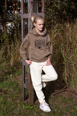 Oversized Hoodie unisex - Drift Wood (Coffee Time)