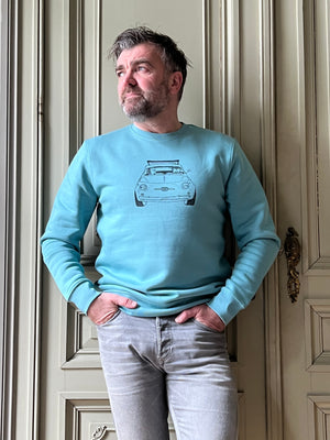 Sweater unisex - Teal Monstera (FIAT500)